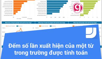Cách đếm số lần xuất hiện của một từ trong trường được tính toán Google data studio